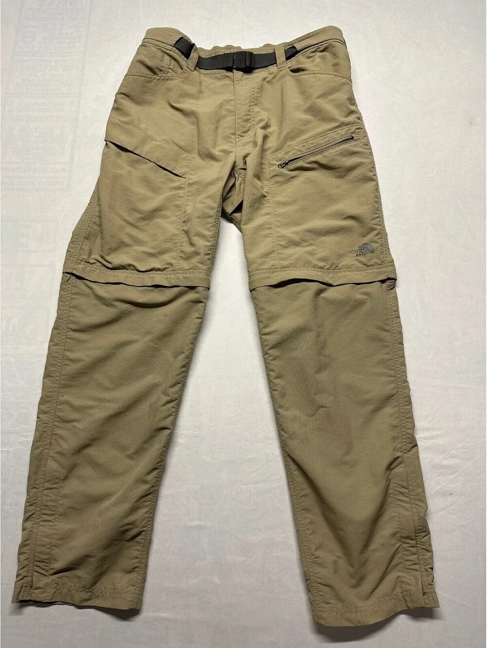 The North Face Paramount Trail Convertible Pants Mens Medium Tan Khaki EUC